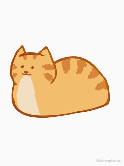 Cat Loaf by little-ampharos Cat Loafing Drawing, Loaf Cat Tattoo, Cat Loaf Drawing, Korean Doodle, Cat Loafing, Thanksgiving Posters, Cat Illustration Cute, Loaf Cat, Cat Loaf