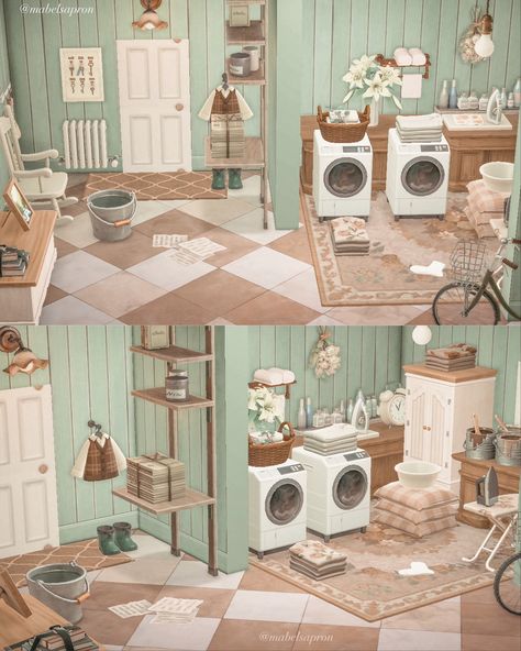 Acnh Boho, Acnh Cottagecore House, Mud Laundry Room, Cottage Core Animal Crossing, Acnh House, Cottagecore Animal Crossing, Cottagecore House, Acnh Cottagecore, Animal Crossing Guide