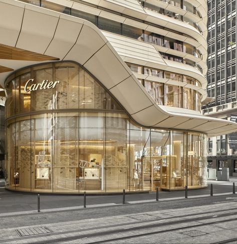 Cartier Boutique, Cartier Store, Mark Alexander, Chevron Tile, Workspace Design, Store Design Interior, Boutique Interior, Conceptual Design, Wood Panel Walls