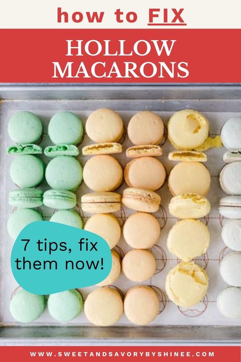 Macarons in varuious colors showing hollow macarons Why Are My Macarons Hollow, How To Ship Macarons, Hollow Macaron Shells, Macaroon Designs, Easy Macaron Recipe For Beginners, Macaroons Ideas, Macaron Designs, Macarons Ideas, Sweet Poems