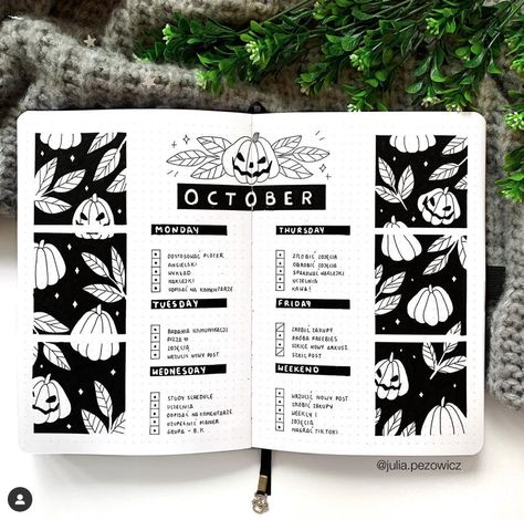 Halloween Bullet Journal Journaling Doodles, Bullet Journal Halloween, Bullet Art, Organization Bullet Journal, Bullet Journal Ideas Templates, Bullet Journal Notebook, Bullet Journal Design Ideas, Bullet Journal Themes, Bullet Journal Writing