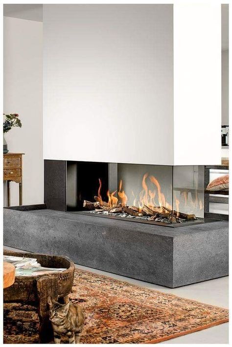 Amazing modern fireplace designs for a cosy orangery this winter Orangery Fireplace, Artificial Fireplace, Fireplace Modern Design, Contemporary Fireplace Designs, Winter Fireplace, Fireplace Designs, Contemporary Fireplace, Fireplace Remodel, Diy Fireplace