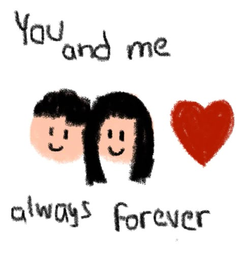 I Love You Forever And Always, Doodle For Boyfriend, You And Me Always Forever, I Love My Boyfriend Template, Boyfriend Doodles, Boyfriend Aesthetic Faceless, Sweet Couple Aesthetic, Aesthetic Couple Pfp, Boyfriend Appreciation