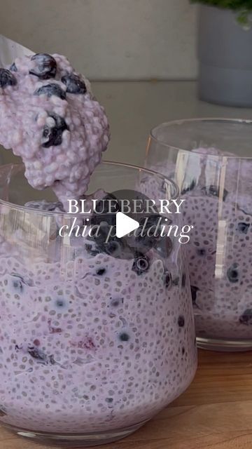 Over Night Chia Pudding, Blueberry Chia Pudding, Chia Seed Pudding Recipe, Blueberry Chia Seed Pudding, Berry Chia Seed Pudding, Blueberry Lemon Chia Pudding, Chia Pudding Almond Milk, Chia Seed Diet, Blueberry Muffin Chia Pudding