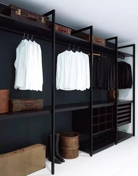 Diy Fitted Wardrobes, Diy Kast, A Walk In Closet, Creative Closets, Walking Closet, Open Wardrobe, Closet Renovation, Open Closet, Wardrobe Designs