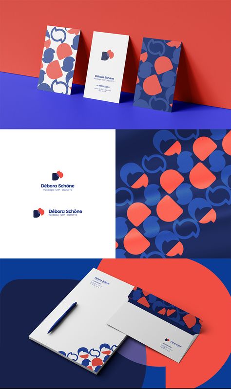 Psychologist Branding, Company Branding Design, Colorful Business Card Design, Pattern Branding, Vertical Business Card Design, Branding Pattern, Business Card Gallery, Vertical Business Card, Pattern Business Card