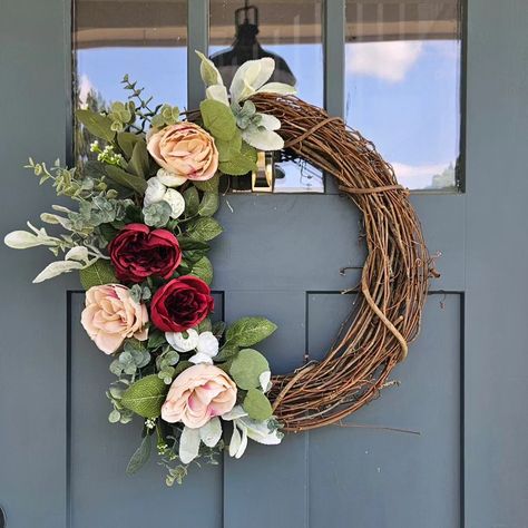 The Answer is, No it's not too soon 🤷🏽‍♀️😂🍂 The Neutral Dahlia & Rose wreath is perfect for anytime! $40 Door Wreaths Diy, Diy Wreaths, Wreaths Diy, Rose Wreath, Too Soon, Diy Wreath, Door Wreaths, Be Perfect, Dahlia