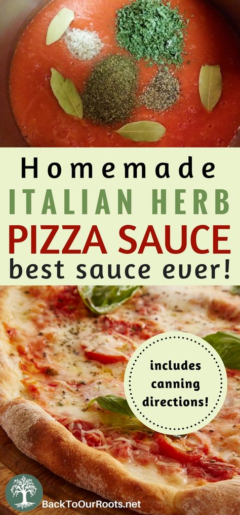 Canning Pizza Sauce, Casserole Pizza, Herb Pizza, Homemade Italian Pizza, Pizza Sauce Recipe, Pizza Sauce Homemade, Pizza Casserole, Italian Appetizers, Homemade Pickles