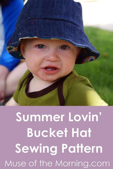 Infant Bucket Hat Pattern Free, Baby Bucket Hat Pattern Free, Toddler Bucket Hat Pattern Free, Baby Bucket Hat Pattern, Bucket Hat Pattern Free, Baby Summer Hat, Sewing Hats, Girls Sun Hat