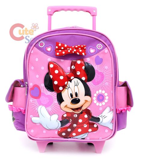 Roller Backpacks, Art Ideas For Teens, Baby Fancy Dress, Minnie Mouse Red, Minnie Mouse Backpack, Rolling Bag, Toddler Bag, Girly Bags, Luggage Backpack