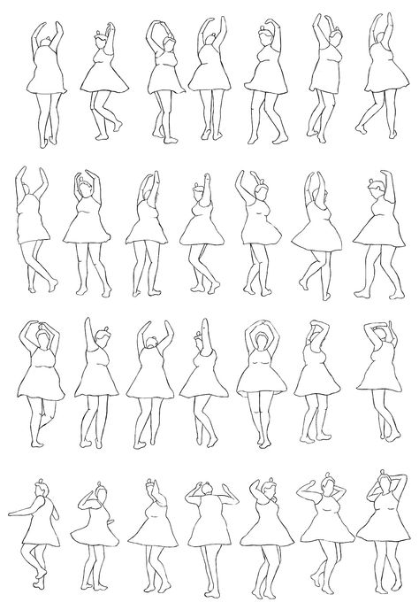 Twirl poses Person Twirling Reference, Twirling Pose Reference Drawing, Hair Poses Drawing, Twirling Pose Reference, Fixing Hair Pose, Twirling Pose, Twirl Pose, Pose Drawing Reference, Hair Poses