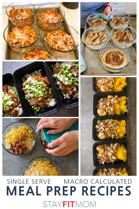 Single Serve Meal Prep Recipes - Stay Fit Mom Single Serve Meal Prep, Stay Fit Mom, Single Serve Meals, Macro Meal Plan, Macro Friendly Recipes, Meal Prep Recipes, Easy Healthy Meal Prep, Macro Meals, Prepped Lunches