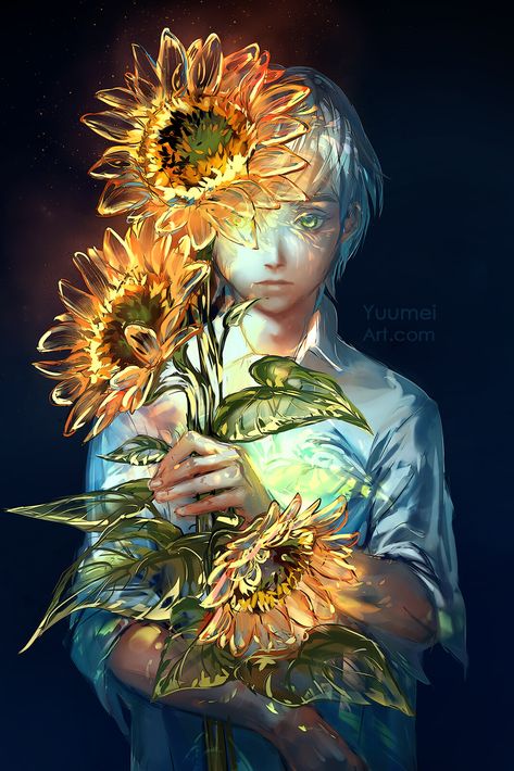 Yuumei Art, Skeleton Flower, Human Art, Ethereal Art, Love Painting, Cute Wallpaper Backgrounds, Amazing Art, Digital Painting, New Art