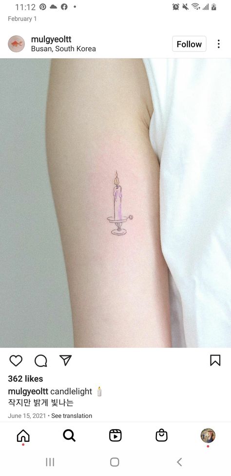 Inner Light Tattoo, Simple Candle Tattoo, Candlelight Tattoo, Candle Tattoo Ideas, Fine Line Candle Tattoo, Candle Light Tattoo, Small Candle Tattoo, Tattoos Candle, Minimalist Candle