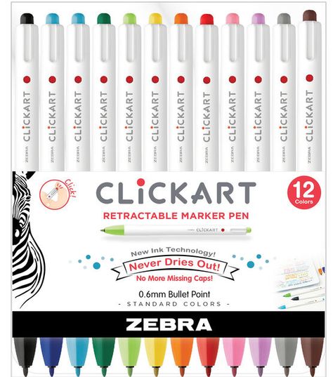 Coding Drawing, Zebra Clickart, Felt Tip Markers, Stationary Store, Artist Markers, Study Essentials, Felt Tip, Pointed Pen, Creative Memories