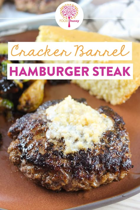 Hamburger Steak With Country Gravy, Southern Hamburger Steak, How To Make Hamburger Steak, Ranch Hamburger Recipes, What To Fix With Hamburger Meat, Sides For Hamburger Steak, Hamburger Steak No Gravy Recipes, Hamburger Steak In The Oven, Simple Hamburger Steak Recipes