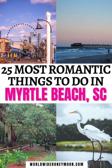 Myrtle Beach Honeymoon, Beach Date Ideas, Beach Date Night, Beach Dates, Myrtle Beach Boardwalk, Myrtle Beach Resorts, Broadway At The Beach, South Carolina Travel, Couples Travel