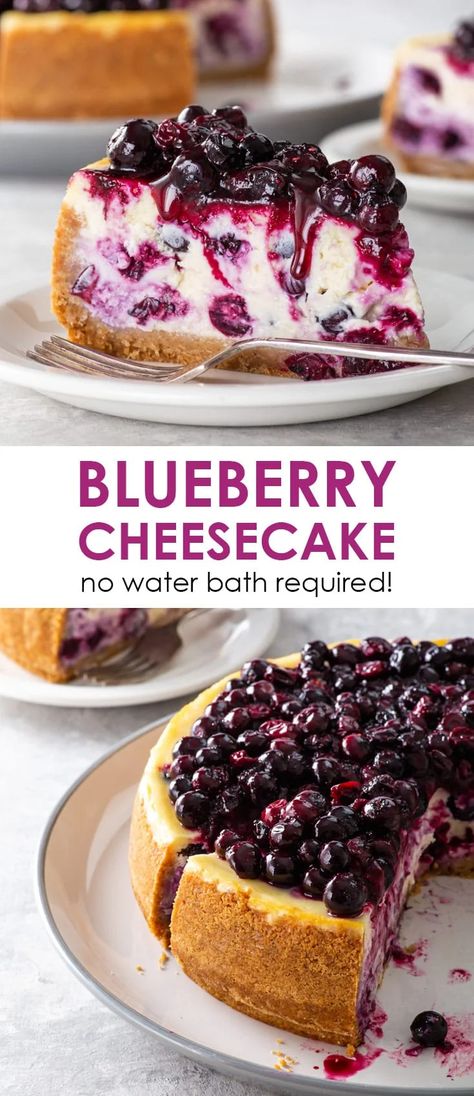 Lemon Blueberry Cheesecake Cake, Blueberry Cheesecake Cake, Easy Blueberry Cheesecake, Cheesecake Recipe Easy, The Loopy Whisk, Loopy Whisk, Easy Cheesecake Recipe, Creamy Cheesecake Recipe, Blueberry Cheesecake Recipe