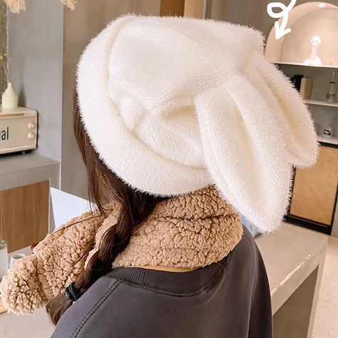 Product ID: JW3066 Material: Plush Color: White, Khaki, Brown, Black Size Info: 36.5cm×29cm Kawaii Hats, Oc Accessories, Bunny Ear Beanie, Item References, Bunny Ear Hat, Aesthetic Hats, Detailed Fashion, Aesthetic Wear, Kawaii Hat