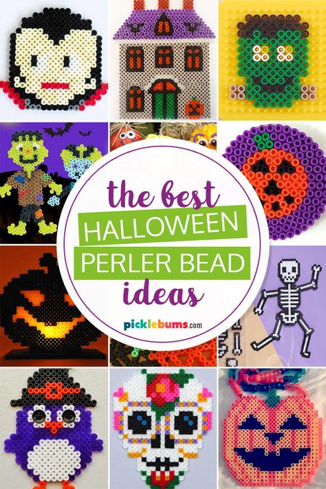 Ghostface Perler Beads, Perler Bead Halloween Patterns, Halloween Perler Bead Patterns, Hama Beads Halloween, Perler Bead Ideas, Halloween Perler, Teen Projects, Halloween Craft Activities, Melt Beads Patterns