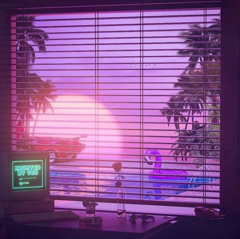 Beach Vaporwave, Vaporwave Pfp, Vaporwave Halloween, Room Ideas Summer, Vaporwave Purple, Room Ideas Retro, Light Purple Aesthetic, Vaporwave Tumblr, Neon Vaporwave