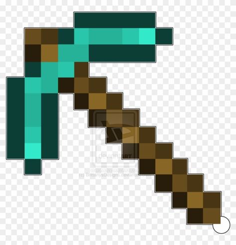 Minecraft Diamond Pickaxe, Minecraft Clipart, Minecraft Pickaxe, Diamond Pickaxe, Minecraft Cookies, Minecraft Iron, Minecraft Diamond, Cookies Kids, People Coloring Pages