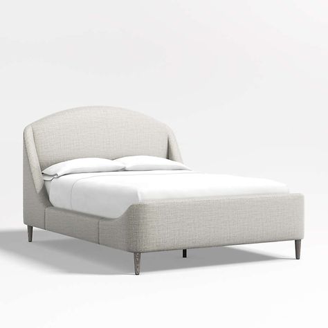 Lafayette Mist Upholstered Full Bed + Reviews | Crate and Barrel Upholstered King Bed Frame, Beige Upholstered Bed, Upholstered Queen Bed Frame, Grey Upholstered Bed, Upholstered King Bed, Upholstered Full Bed, California King Bed Frame, Bed Crate, California King Headboard