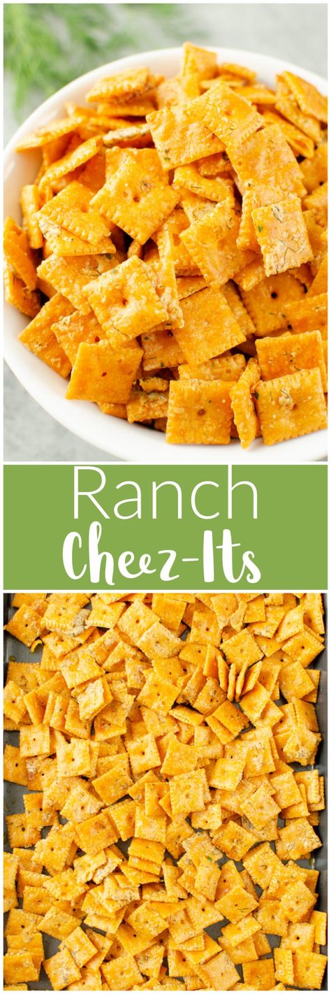 Ranch Cheez Its, Cheez It Recipe, Cheez Its, Ranch Crackers, Homemade Cheez Its, Spicy Ranch Dressing, Tapas Party, Snack Mixes, Delicious Appetizers