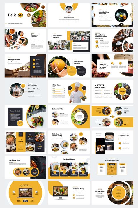 Restaurant Powerpoint, Sales Sheet, Luxury Restaurant, Restaurant Owner, Executive Chef, Presentation Slides, Powerpoint Presentation Templates, A Restaurant, Powerpoint Presentation