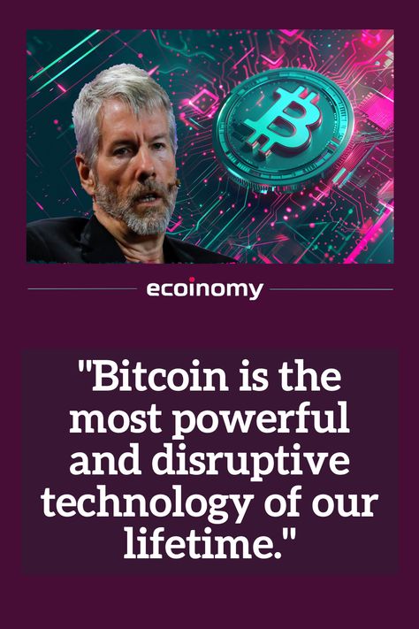 Crypto Quotes: "Bitcoin is the most powerful and disruptive technology of our lifetime" Crypto Quotes, Michael Saylor, Investment Quotes, Digital Economy, Bitcoin Investment, Disruptive Technology, Most Powerful, Cryptocurrency, Investment