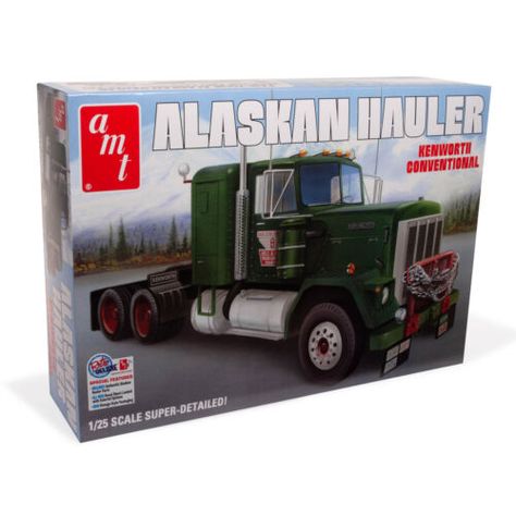 ad eBay - AMT Alaskan Hauler Kenworth Tractor 1:25 Scale Model Kit - Buy Now, click the link (eBay) Headache Rack, Model Kits Hobbies, Peterbilt 359, Model Truck Kits, Plastic Model Kit, Tractor Supplies, Air Ride, Plastic Model Kits, Kit Cars