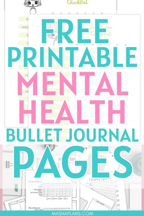 Free Printable Mental Health Journal Pages Mental Wellness Journal, Diy Health Journal, Journaling Pages Printable, Free Mental Health Printables, Mental Health Planner Free Printable, Mental Health Bullet Journal Ideas, Journal Ideas Mental Health, Printable Journal Pages Free, Health Planner Free