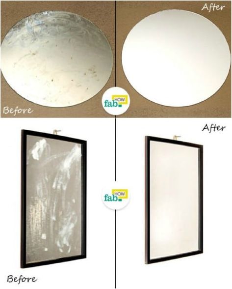 25 Restoration Hacks That Turn Old Outdated Items New Again - DIY & Crafts Mirror Restoration, Stained Mirror, Old Mirrors, Paint Repair, Old Bathroom, Old Mirror, Cleaning Tricks, How To Clean Mirrors, Car Wax