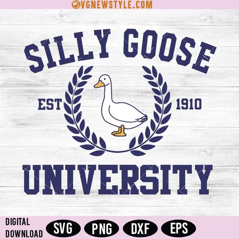 One Silly Goose, Silly Goose University Svg, Silly Goose, Silly Goose Embroidery, Silly Goose Shirt, Silly Goose Sticker, Nfl Teams Logos, Silhouette Art, Cute Pumpkin