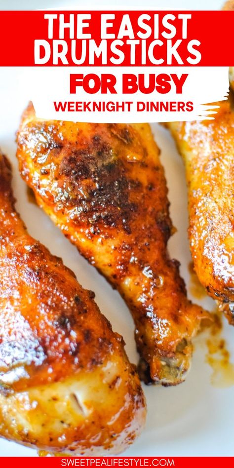 Short on time but craving a delicious meal? These easy drumstick recipes are perfect for a busy weeknight dinner! From simple oven-baked drumsticks to quick stovetop versions, you’ll find recipes that require minimal prep and cook in under an hour. Perfect for those evenings when you need to feed the family quickly but still want a tasty, satisfying meal. Drumsticks Recipe Oven, Baked Chicken Drumsticks Recipes Oven, How Long To Bake Drumsticks In Oven, Best Way To Cook Drumsticks, Shake And Bake Drumsticks, Recipe Chicken Drumsticks, Spicy Chicken Drumstick Recipes, Baked Fried Chicken Drumsticks, Crispy Drumsticks In Oven