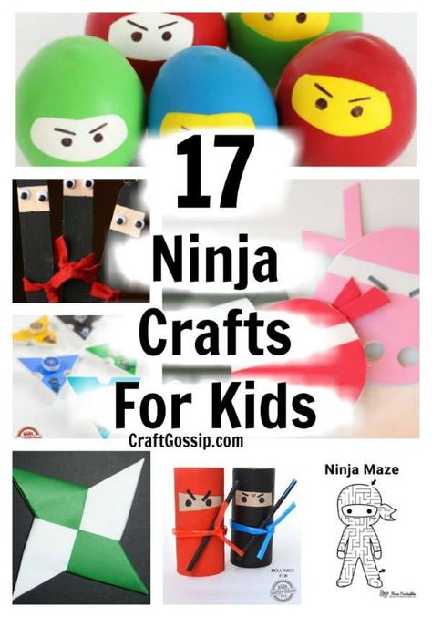 17 Ninja Crafts For Kids Ninja Crafts For Kids, Ninja Activities, Ninja Crafts, Cardboard Tube Crafts, Ninja Games, Kids Karate, Ninja Birthday Parties, Rainbow Slime, Magic Tree House