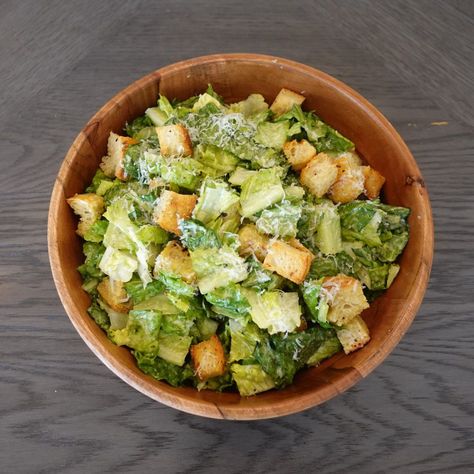 Homemade croutons and cold, crunchy romaine are tossed in a briny, rich Caesar dressing, delivering a restaurant-quality salad in the comfort of your home. Pasta Salad Recipes Vegetarian, Salad Recipes Creamy, Pasta Salad For A Crowd, Pasta Salad Ideas, Salad Recipes Vegetarian, Salad For A Crowd, Creamy Pasta Salad, Classic Caesar Salad, Croutons Homemade