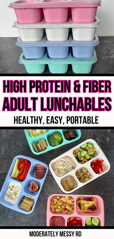 Meal Prep Lunch Box Ideas, Box Lunches For Adults, Healthy Portable Lunches, Easy Meal Prep Snacks Healthy Eating, Low Calorie Lunchables, Adult Lunch Box Ideas Healthy, Protein Bento Box Lunch For Adults, Easy Adult Lunchables, Lunch Ideas Make Ahead