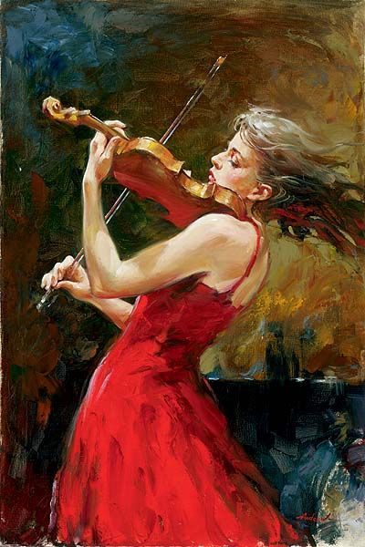 Weekly Digest: Music and Passion, the Rewards of Music, the Art of ... Girl Playing Violin, Playing A Violin, Violin Painting, Playing The Violin, Playing Violin, Art Musical, Galleria D'arte, Painting Of A Woman, Music Painting