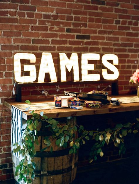 Game Table Decorating Ideas, Board Games Wedding Reception, Board Game Table Wedding, Board Games At Wedding Reception, Wedding Board Games Table, Wedding Games Table, Wedding Game Table, Game Table Wedding, Wedding Board Games