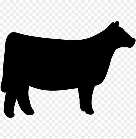 Show Cow Silhouette, Farm Silhouette, Cow Silhouette, Show Cows, 4h Projects, Cow Drawing, Best Friend Cards, Cow Clipart, Show Cattle