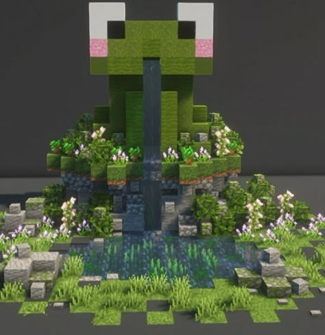 Minecraft Fountain, Construction Minecraft, Minecraft Statues, Case Minecraft, Minecraft Decoration, Rumah Minecraft Sederhana, Minecraft Structures, Bangunan Minecraft, Minecraft Farm