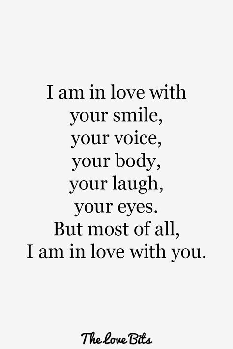 50 Love Quotes For Her To Express Your True Feeling - TheLoveBits I Am In Love With You, Love Quotes About Eyes, I Love Your Laugh, Love Texts For Her, Love Quotes For Him Deep, Heart Touching Love Quotes, Love Quotes For Him Romantic, Expressing Love, Soulmate Love Quotes