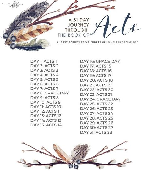 August Scripture Writing Plan is here!  This month we will be in the Book of Acts!  Acts is a sequel to Luke, written by Luke. I like the introduction to Acts in my Bible, as it states, "Acts is is the story of God's grace flooding out to the world, from the cross to the resurrection of Jesus to the ends of the earth.  I am excited to jump into this 31-day journey through the Book of Acts with you ladies!  Be sure to download our app and join our Scripture Writing Group to access the plan all mo Scripture Writing Plan, The Book Of Acts, Book Of Acts, Bible Doodles, Study Topics, Bible Studies For Beginners, Scripture Writing Plans, Prayer Journaling, Scripture Writing