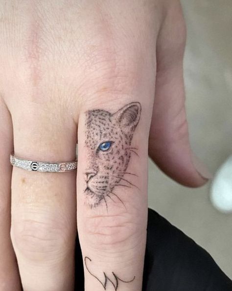 Lioness Chest Tattoo For Women, Cheetah Hand Tattoo, Leopard Hand Tattoo, Leopard Tattoo Ideas, Tattoo On Finger, Leopard Print Tattoos, Leopard Tattoo, Jaguar Tattoo, Leopard Tattoos