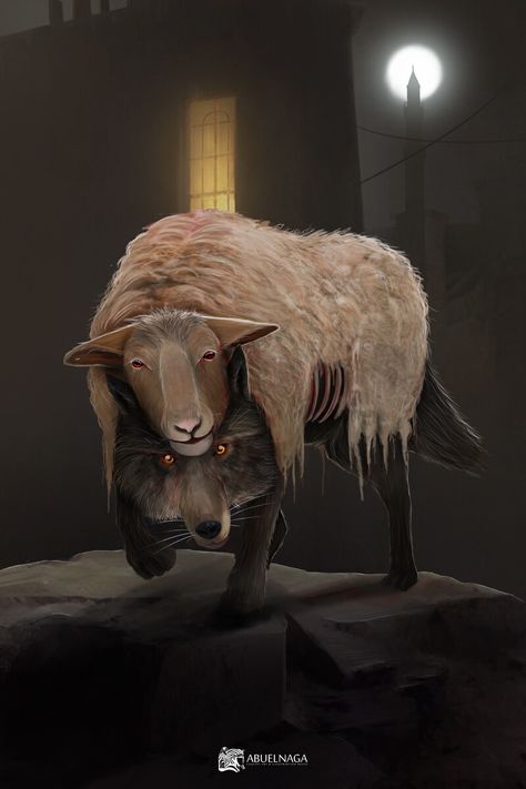 ArtStation - "Mighty indeed were the plots which they made", Ahmed AbuElnaga Wolf Among Sheep, A Sheep, Islamic Quotes Wallpaper, A Wolf, Some People, Wallpaper Quotes, Great Britain, Islamic Quotes, Sheep