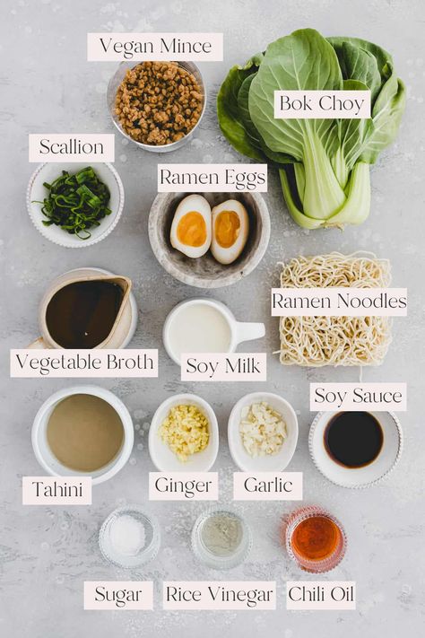 Ramen Vegetarian, Tan Tan Ramen, Japanese Noodle Soup, Vegetarian Ramen, Ramen Egg, Curry Ramen, Sesame Paste, Plant Based Recipes Dinner, Vegan Ramen