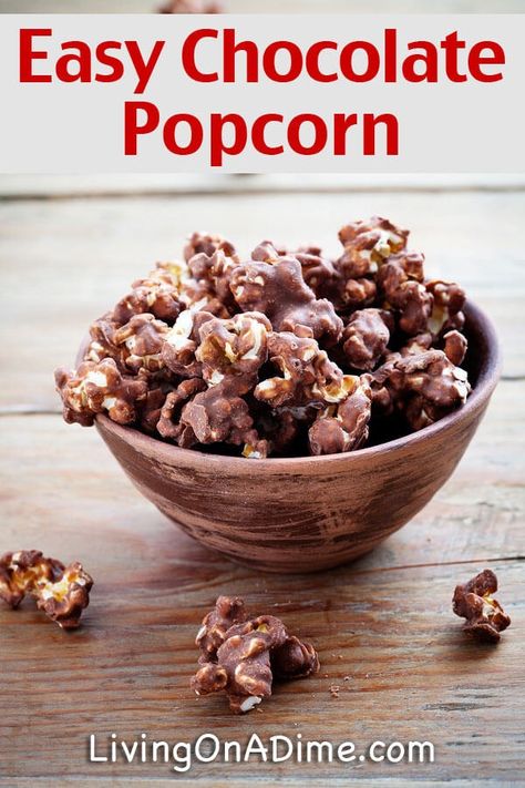 Easy Chocolate Popcorn - Popcorn Recipes - Save Money On Easy Snacks! Lemon Essential Oil Recipes, Chocolate Popcorn Recipe, Easy Corn Casserole Recipe, Popcorn Recipes Chocolate, Popcorn Chocolate, Easy Corn Casserole, Corn Casserole Recipe, Homemade Popcorn, Snacks Easy