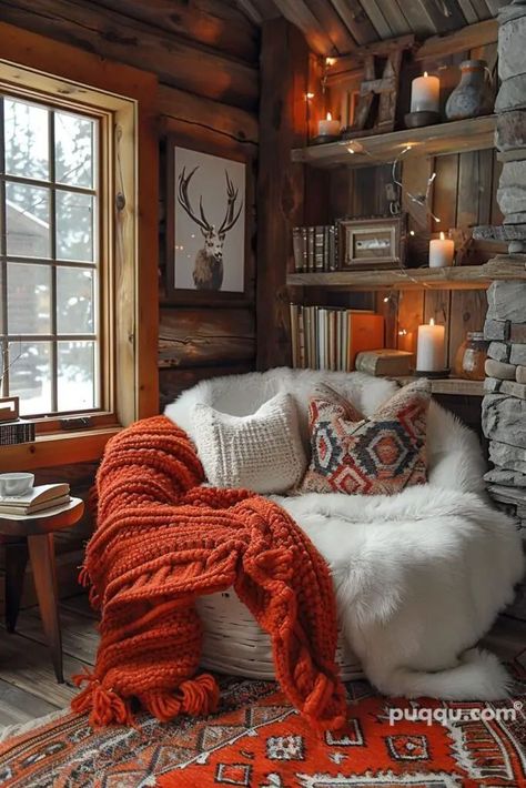 Rustic Small Cabin, Russian Apartment, Adirondack Camp, Small Cabin Interiors, Cabin Interior Design, Wall Decoration Ideas, Bohemian Living Rooms, Appliances Design, Cozy Spaces