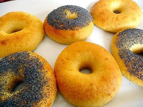 egg-bagels-all Egg Bagel Recipe, Egg Bagels, Egg Bagel, Brown Eyed Baker, Best Bagels, Bagel Recipe, Flat Bread, Challah, Instant Yeast